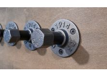 Крючок настенный металлический универсальный Лофт черный диам. основ. 65 мм