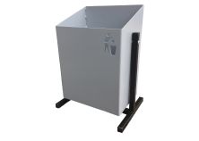 Урна прямоугольная 250х350х450 серая