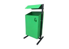 Урна прямоугольная 250х350х450 с козырьком